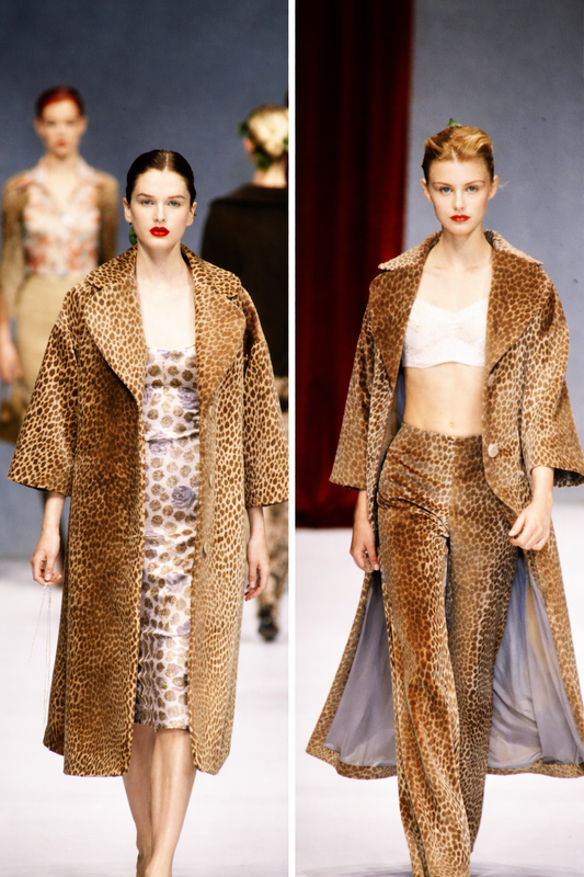 Vintage Dolce&Gabbana FW1996 leo print silk dress