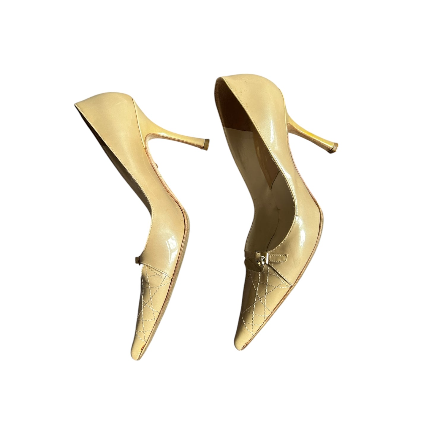 Vintage Dior nude D logo heels / 38
