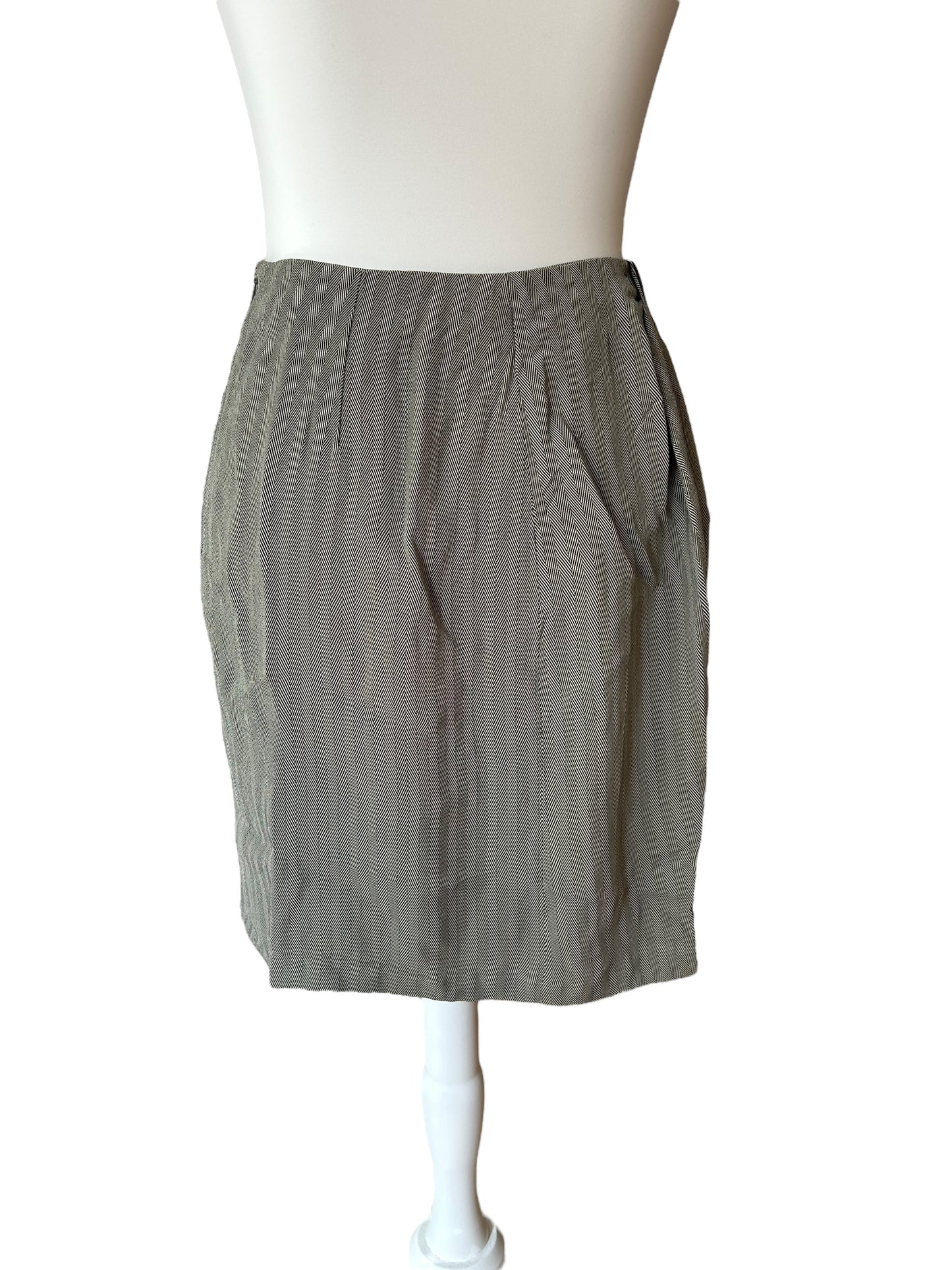 Vintage Armani black&white mini skirt / S