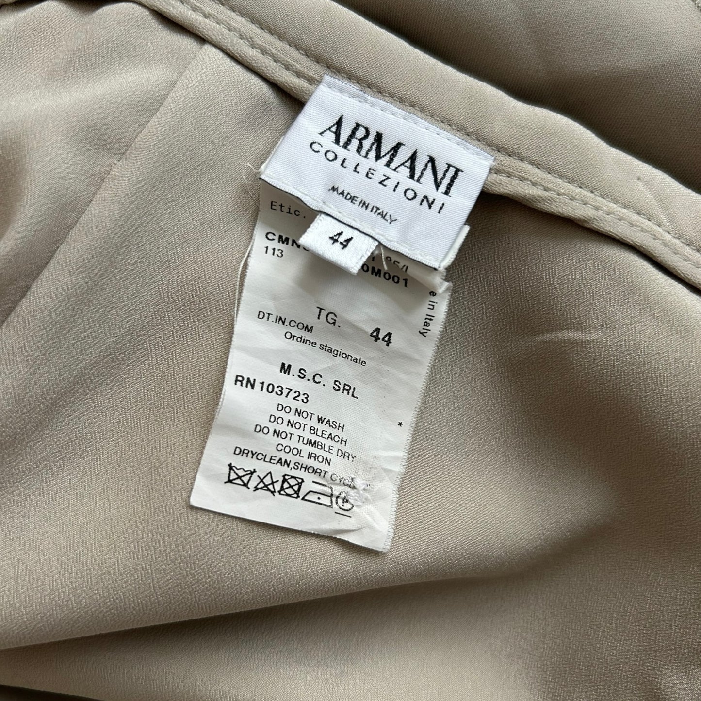 Vintage Armani silk blend midi skirt / IT44 / L