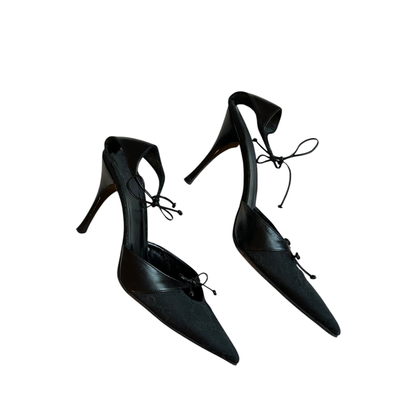 Vintage Gucci by Tom Ford monogram black heels / IT38.5