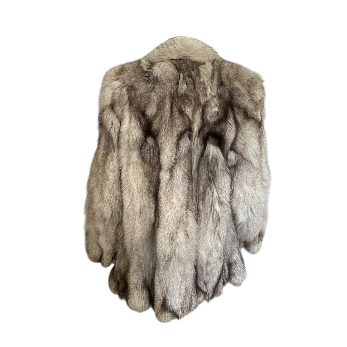 Vintage Fur white fox midi coat