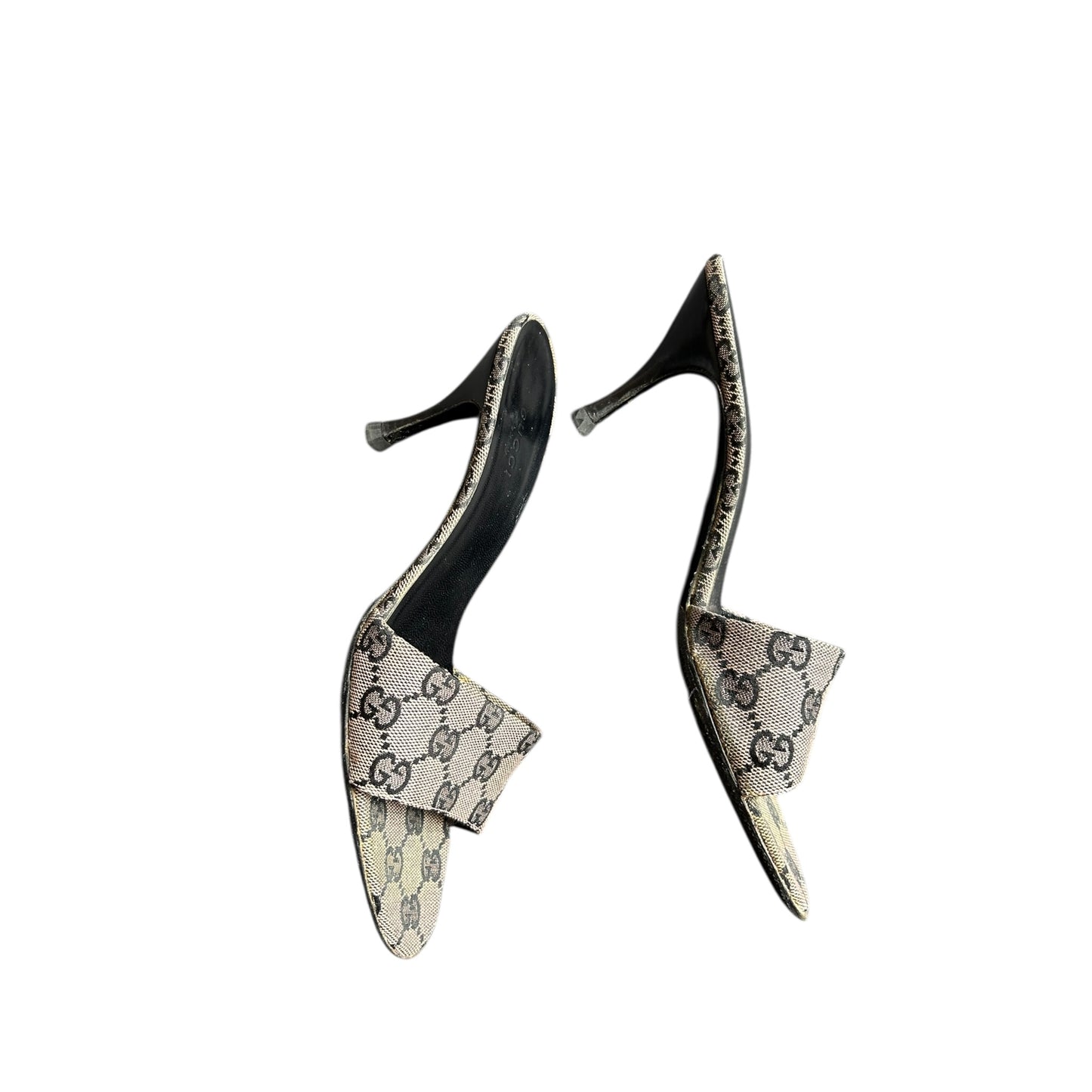 Vintage Gucci by Tom Ford monogram GG mule heels/ 37.5