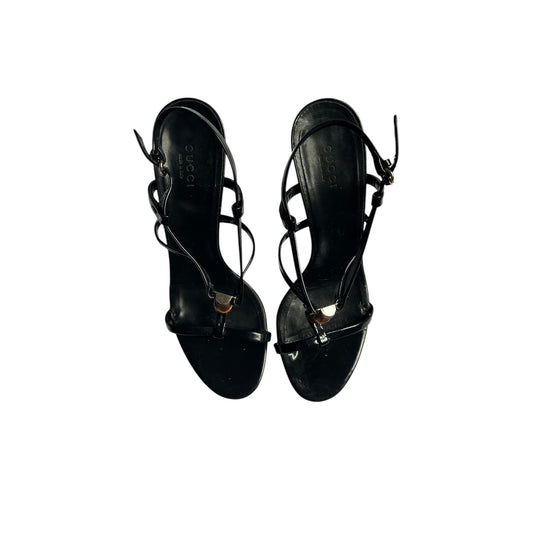 Vintage Gucci by Tom Ford bamboo leather sandals/ 37.5