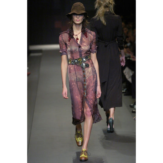 Vintage Miu Miu FW 2004 alligator multicolored oxfords / 39