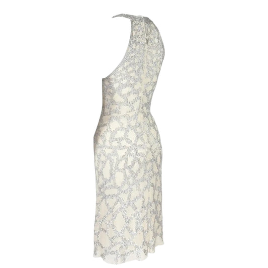 Vintage Roberto Cavalli SS 2006 Silk Plunging
Nekcline Keyhole
Embellished Dress