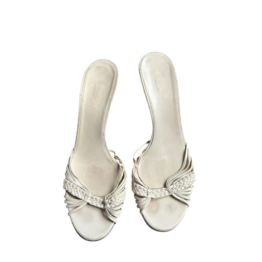 Vintage Gucci by Tom Ford bamboo mule heels / 38.5