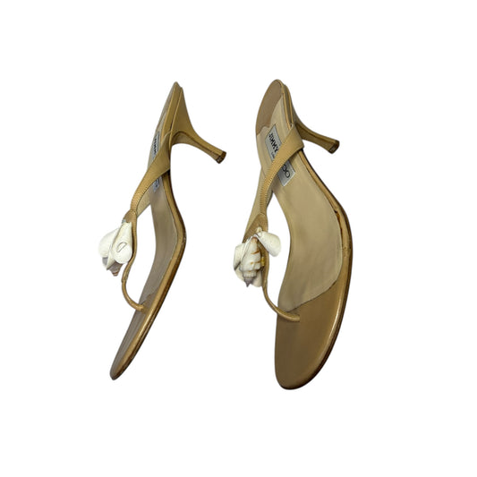 Vintage super rare Jimmy Choo shell thong heels / 39