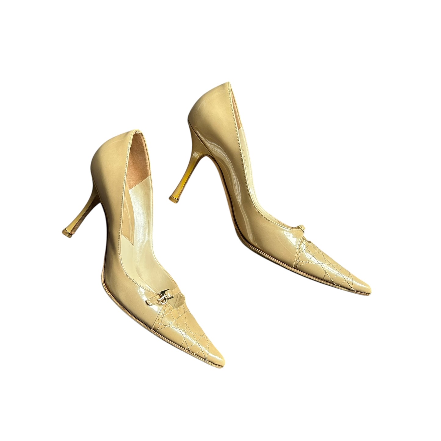 Vintage Dior nude D logo heels / 38