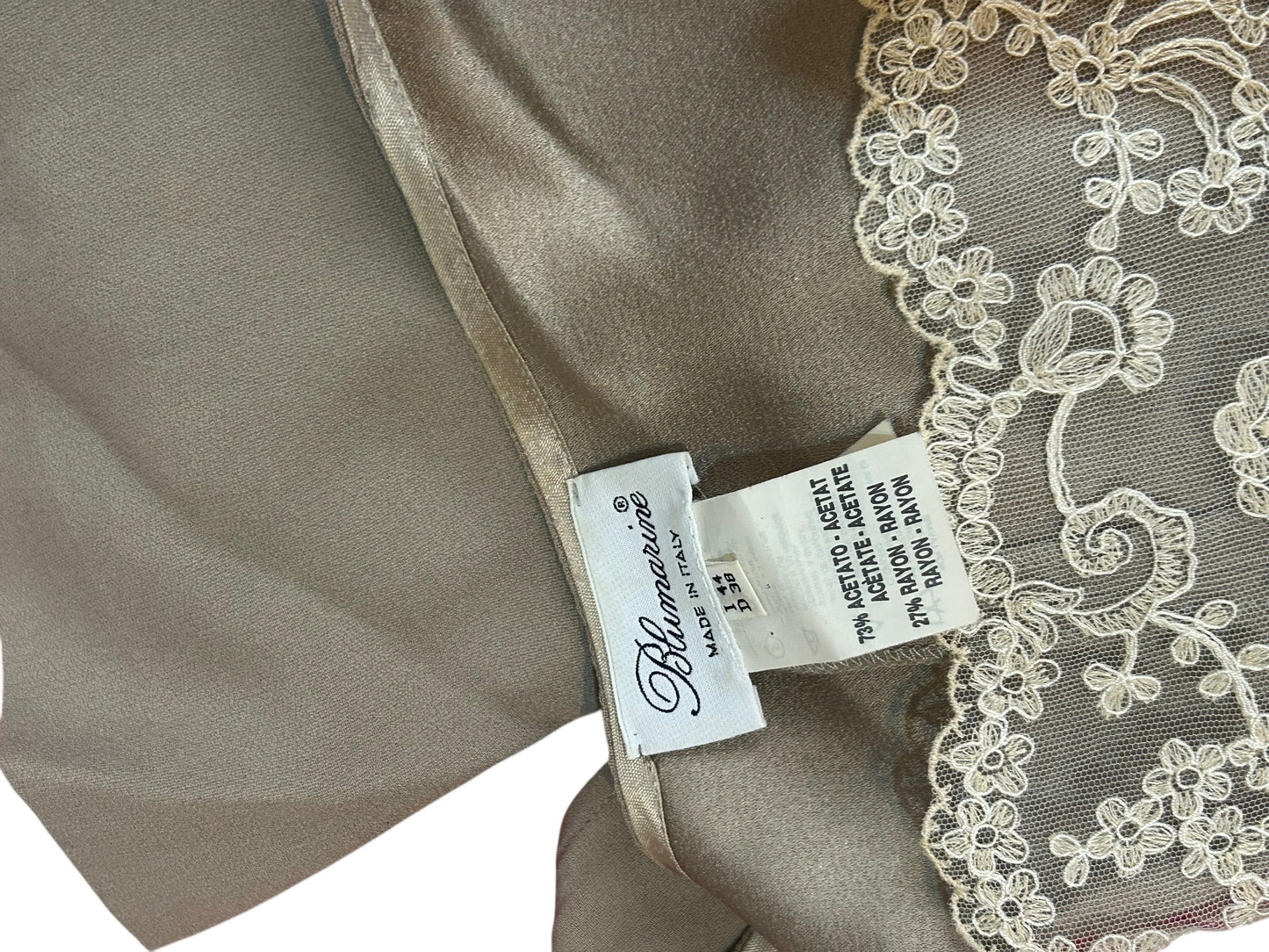 Vintage Blumarine gray lace dress / S