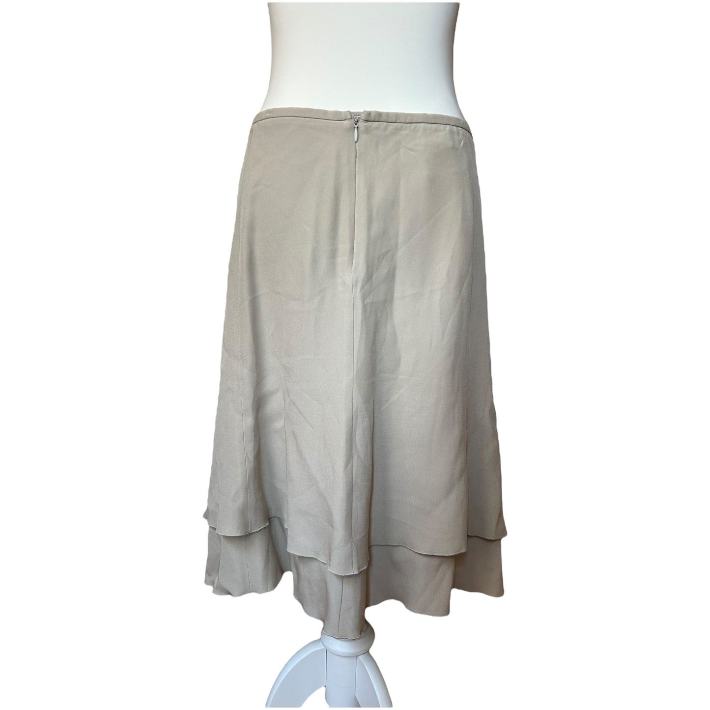 Vintage Armani silk blend midi skirt / IT44 / L