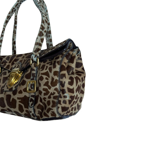 Vintage rare Prada animal print pony hair Giraffe-Print Cavallino Shoulder Bag