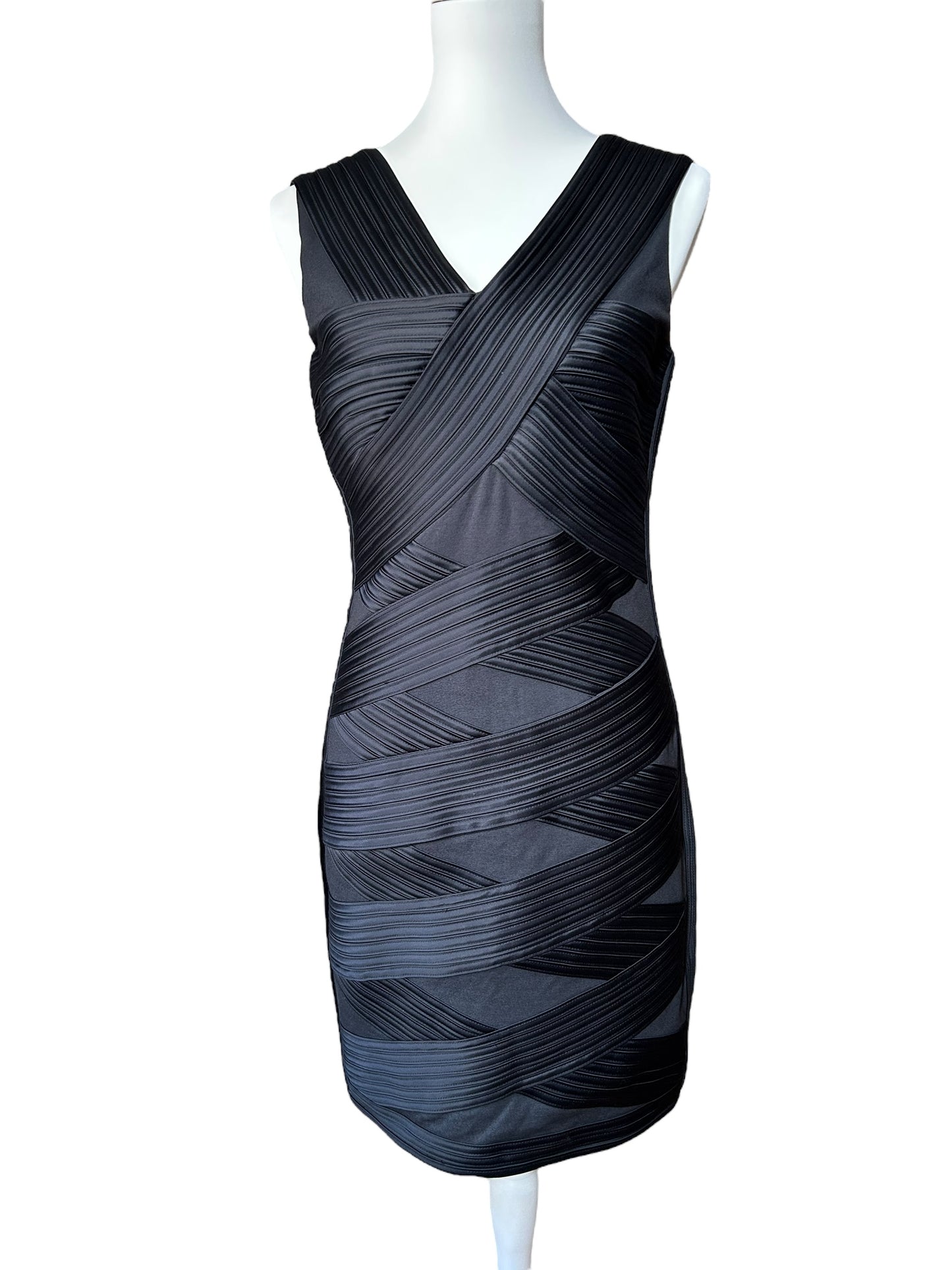 Vintage Halston black mini dress/ Xs