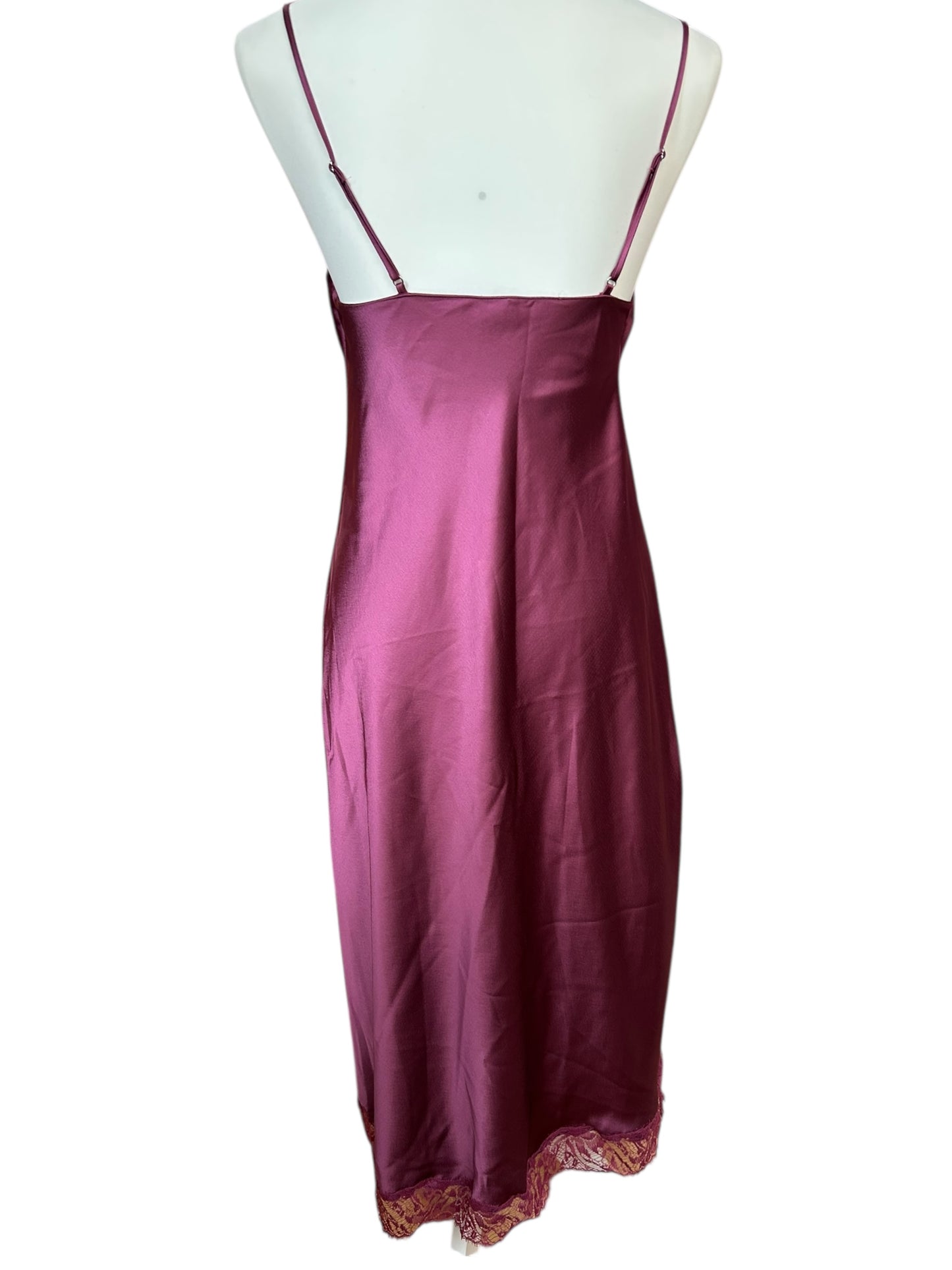 Vintage VS royal purple lace satin slip dress /S