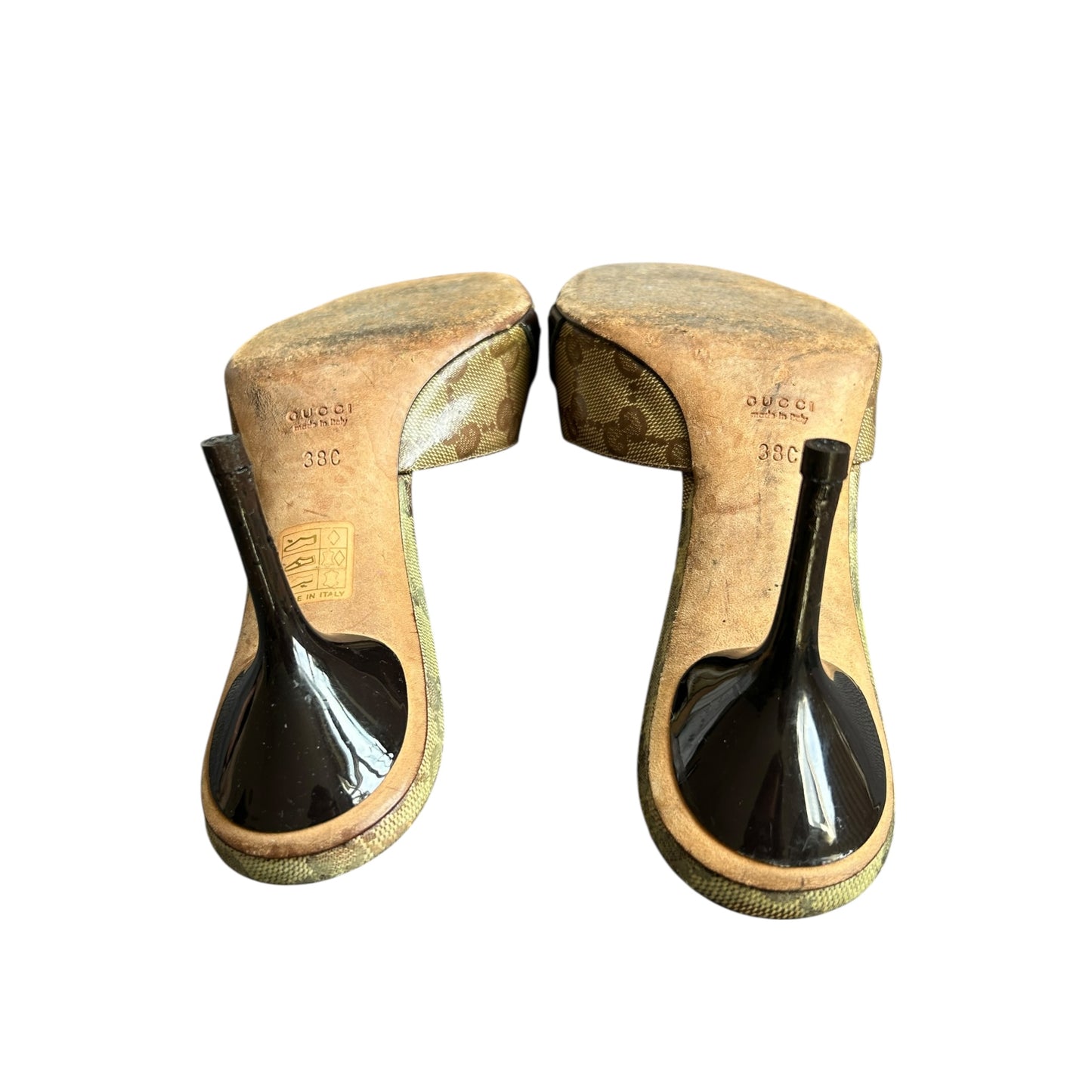 Vintage Gucci monogram horse-bit mules by Tom Ford / 38