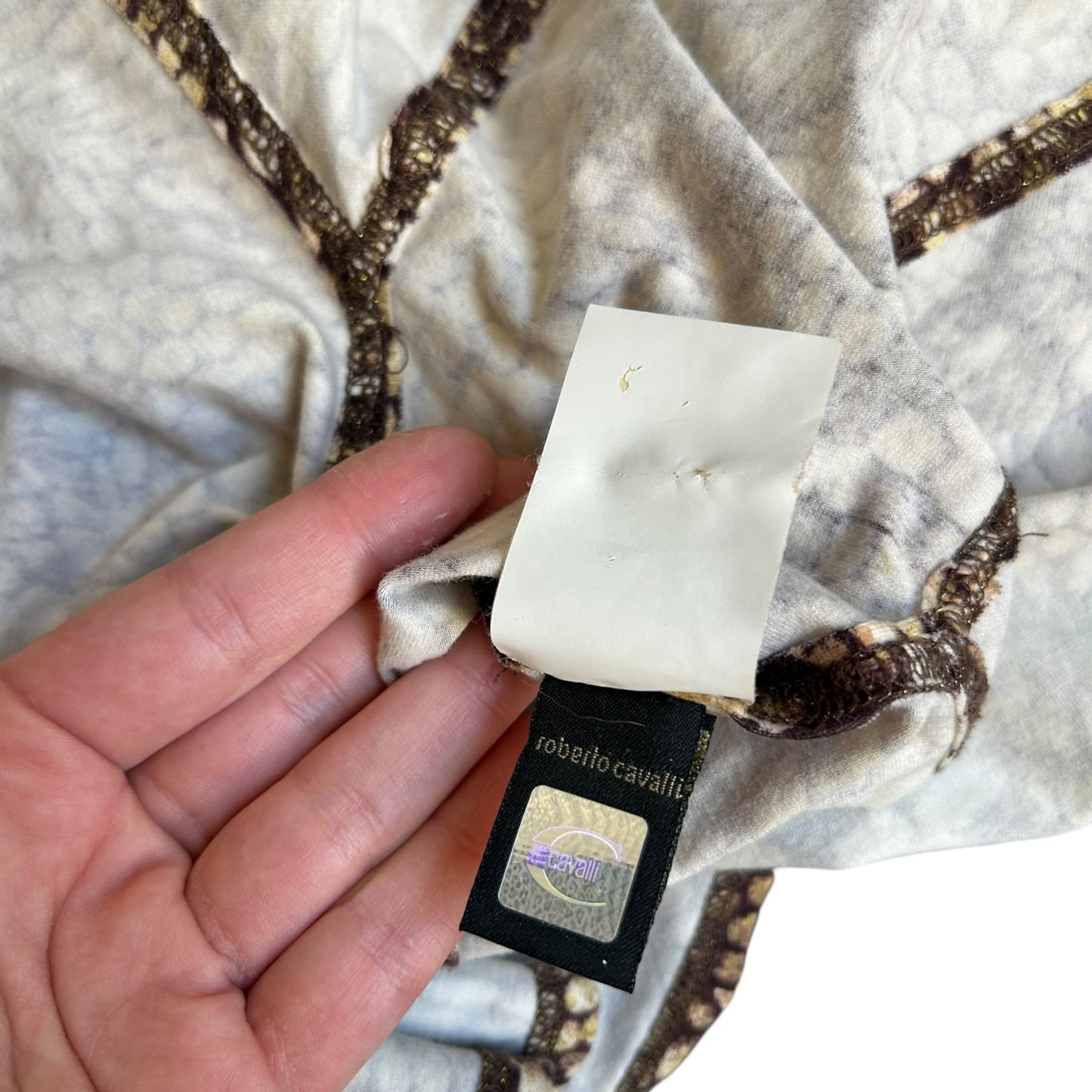 Vintage Roberto Cavalli 2000s Halter Neck Snake Print Mini Dress