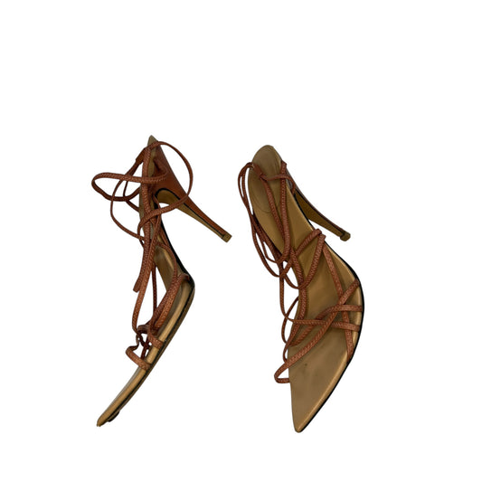 Vintage Gucci by Tom Ford strapped pink sandal heels / 40