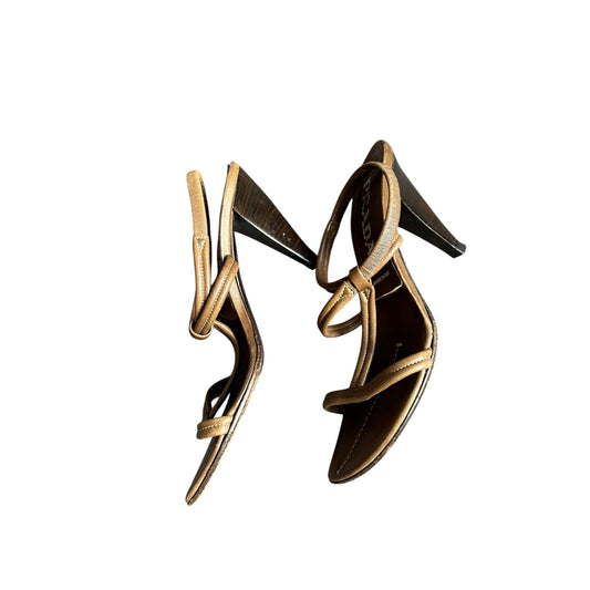 Vintage Prada brown leather sandals/ 37.5