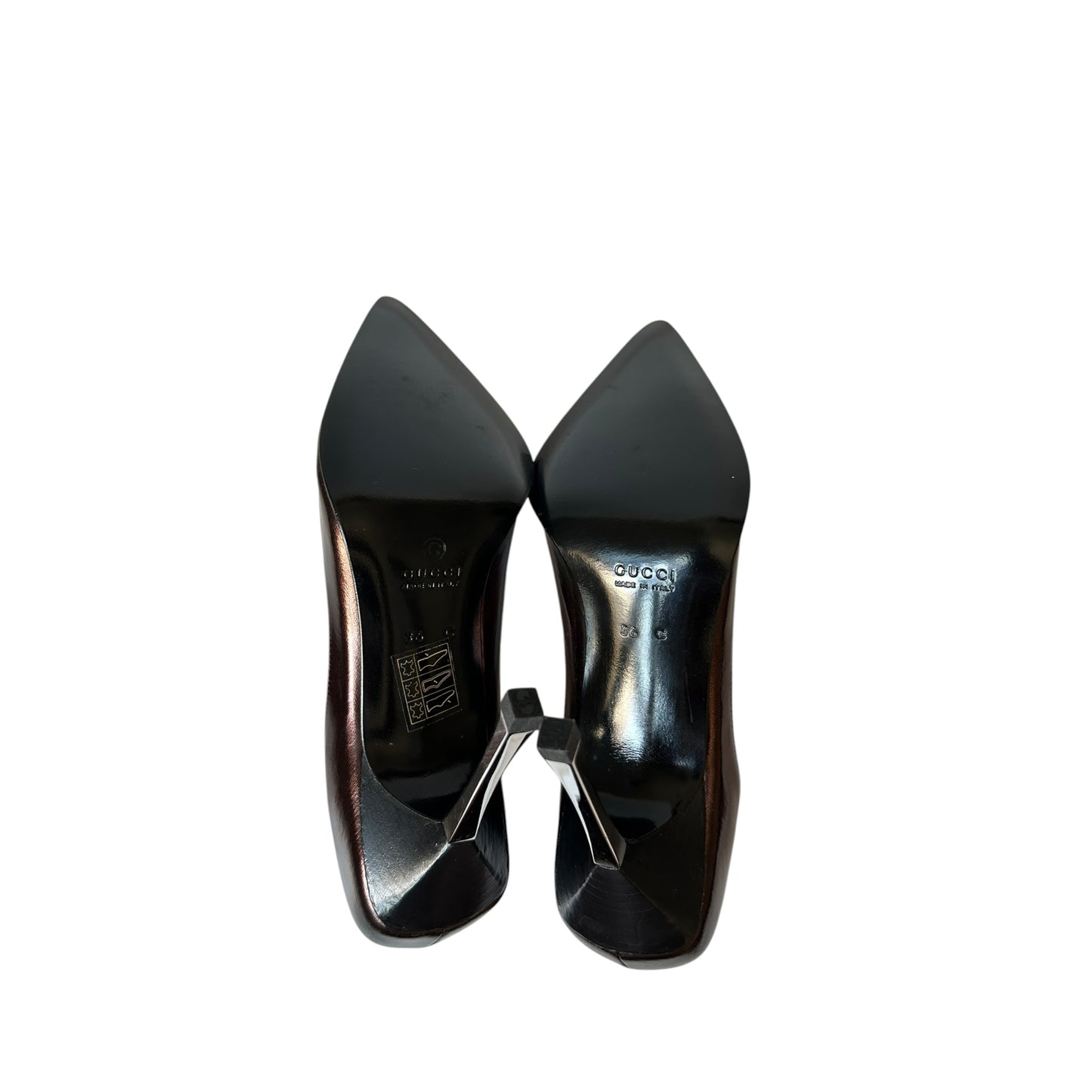 Vintage Gucci by Tom Ford burgundy FW 1997 Gucci Tom Ford "bond girl" runway heels / 36