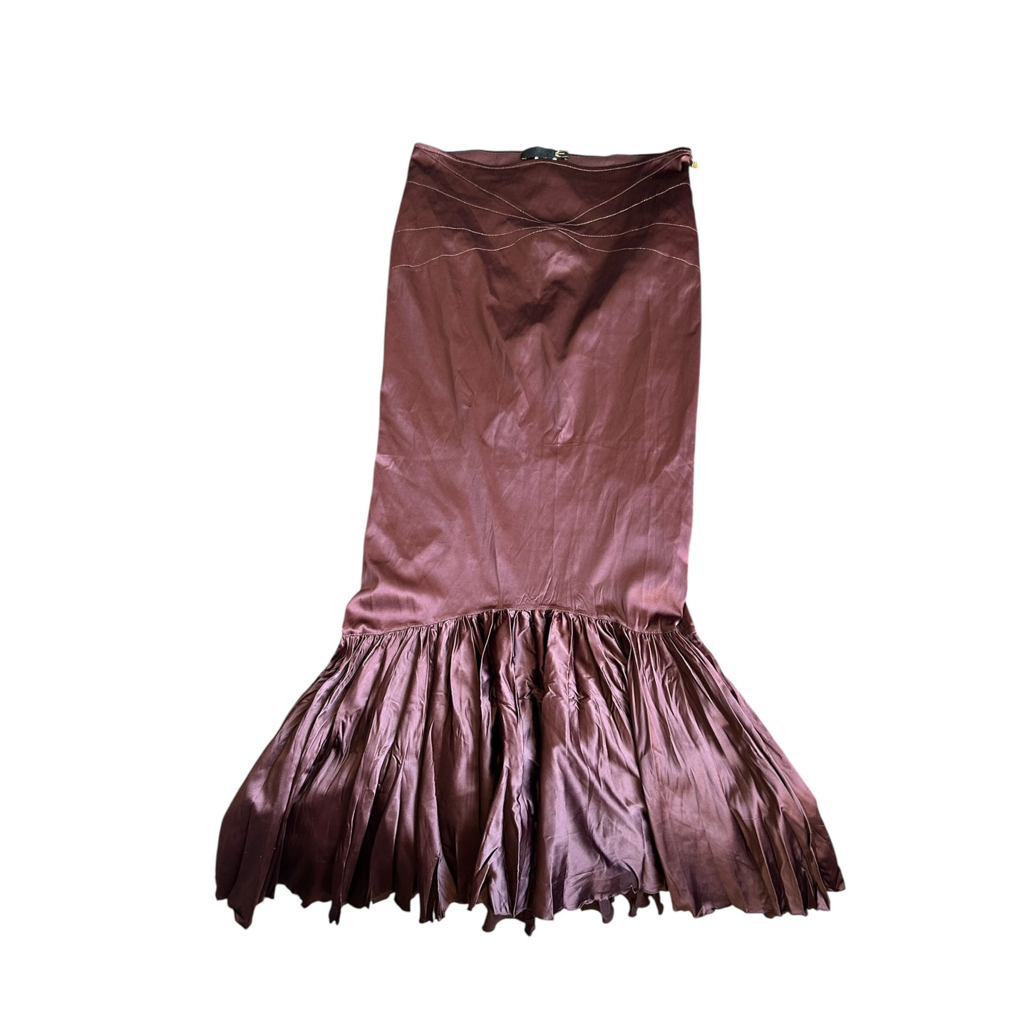 Vintage Cavalli ruffled FW2004 maxi purple skirt NWT