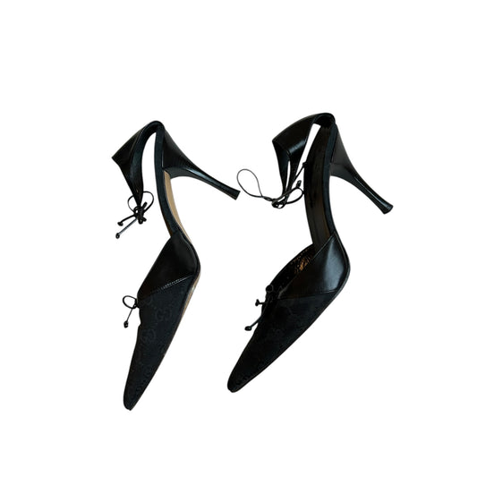 Vintage Gucci by Tom Ford monogram black heels / IT38.5