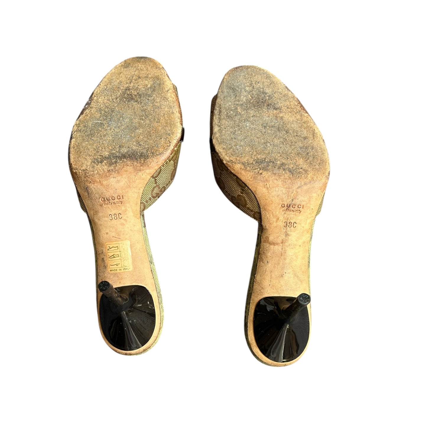 Vintage Gucci monogram horse-bit mules by Tom Ford / 38