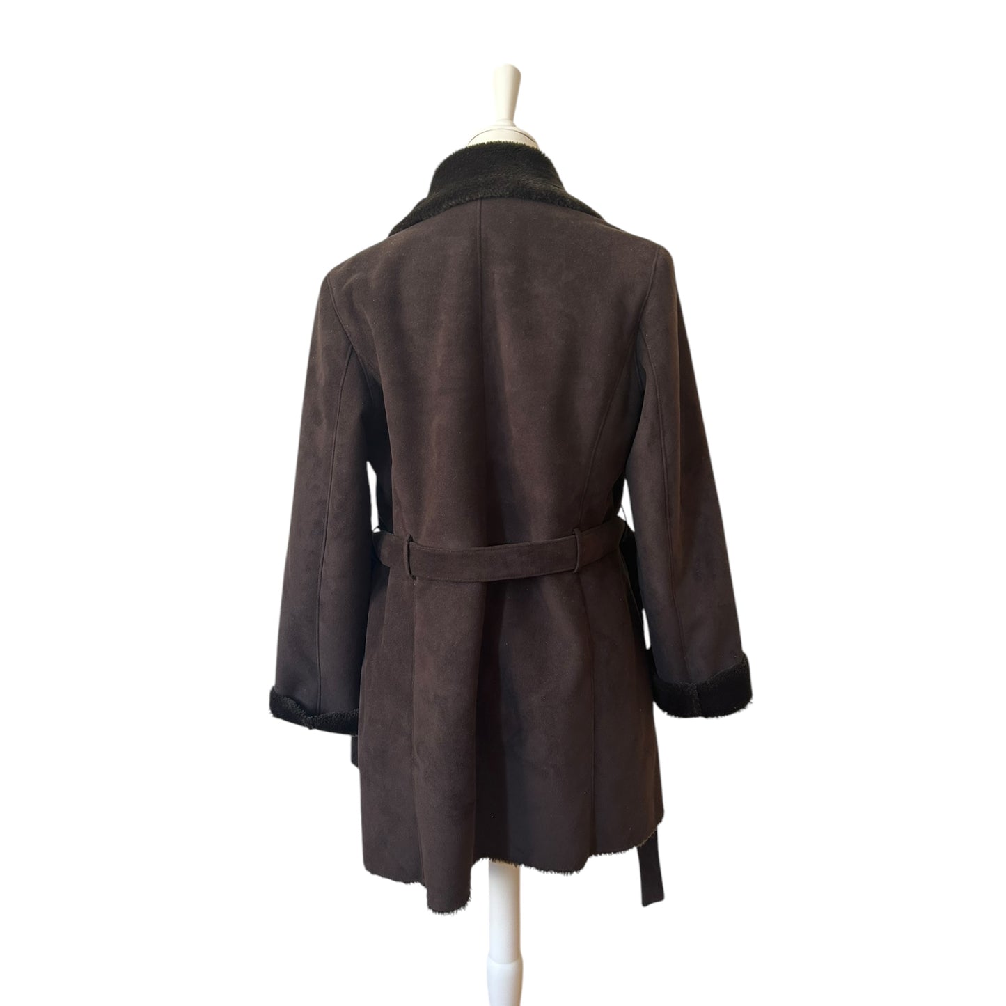 Vintage Balmain faux fur brown coat/ IT40 / S