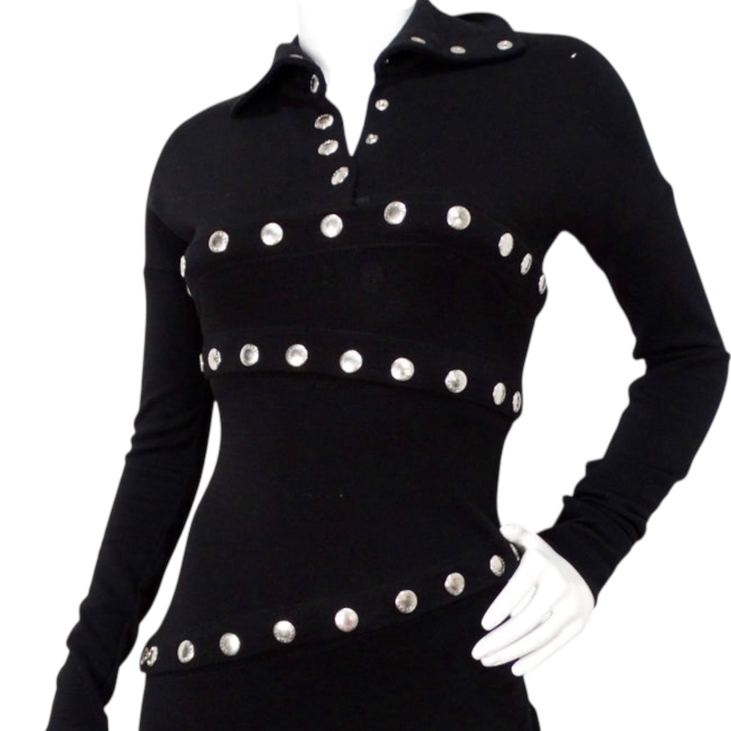 RENTAL ONLY F/W 2003 DOLCE & GABBANA RUNWAY
BLACK SNAPS DRESS