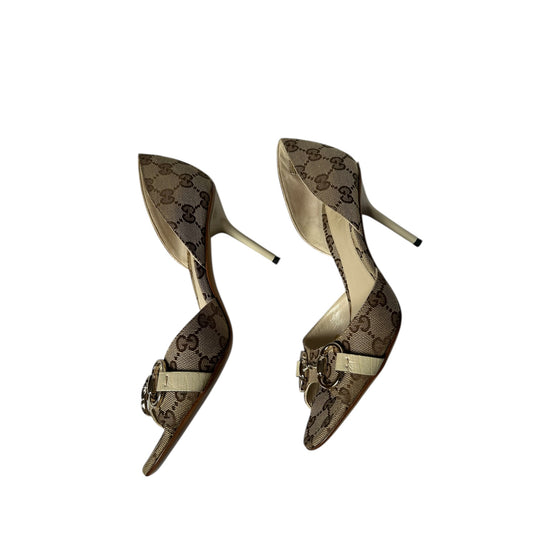 Vintage Gucci monogram horse-bit heels by Tom Ford / US 7.5