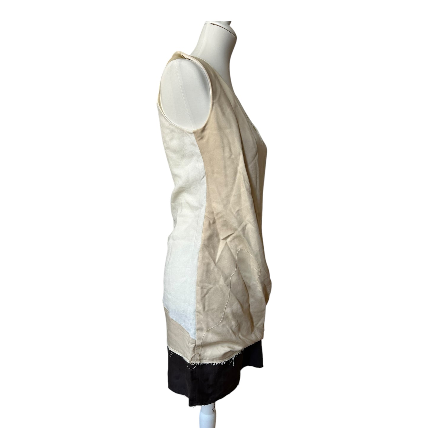 Fendi multicolored linen-silk blend mini dress / IT40 / S