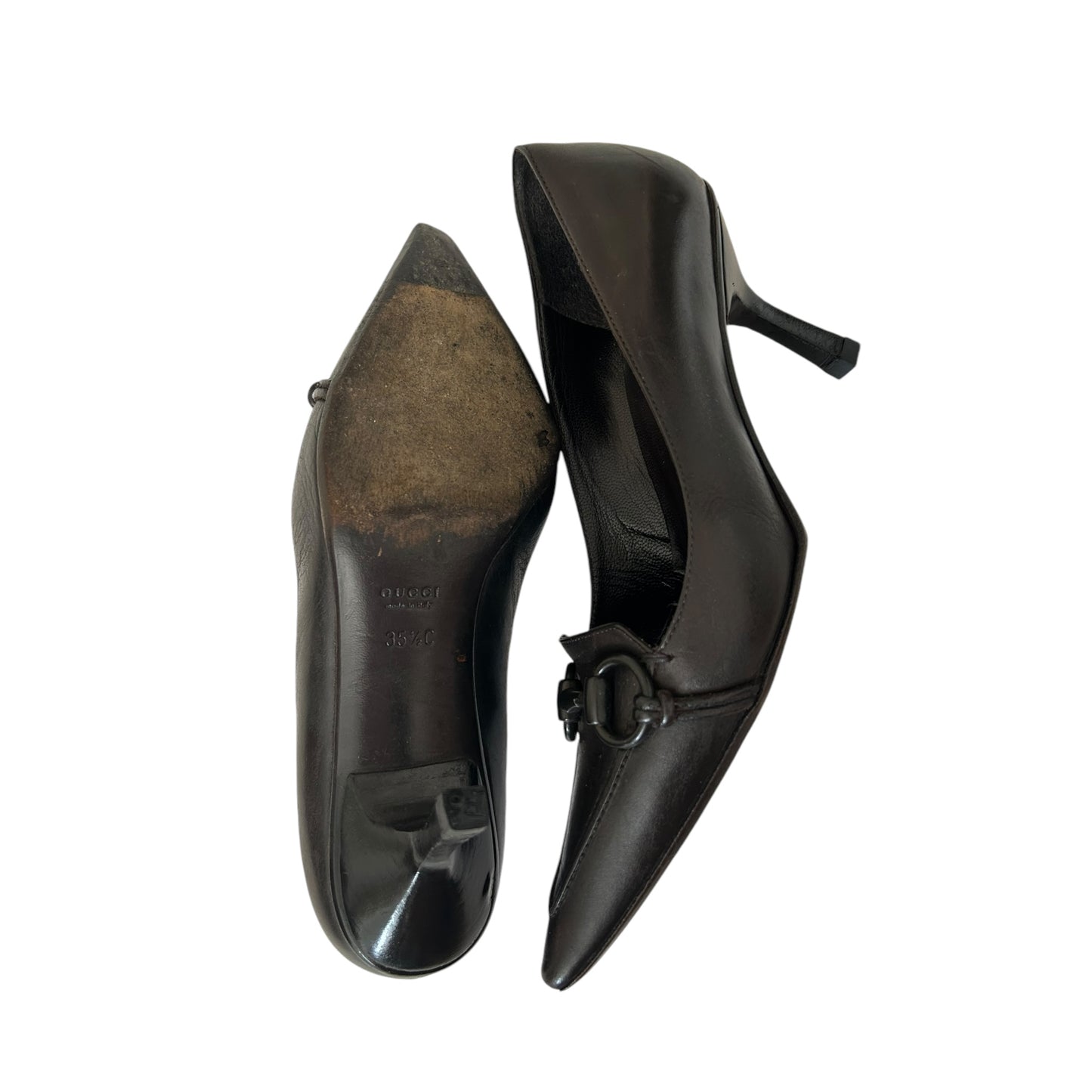 Vintage Gucci by Tom Ford horse-bit heels pumps / 35.5