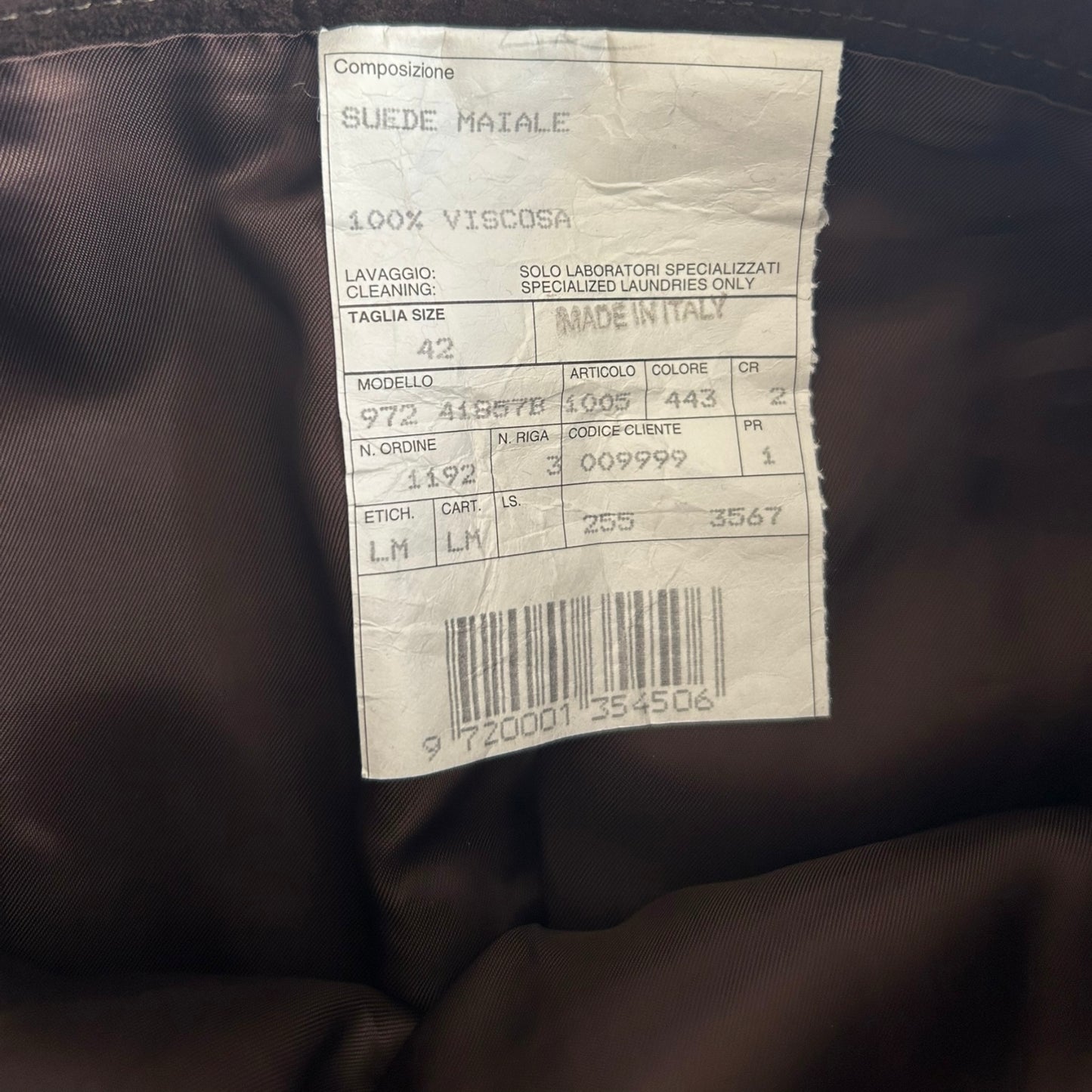 Vintage brown suede mini skirt / IT42 / S