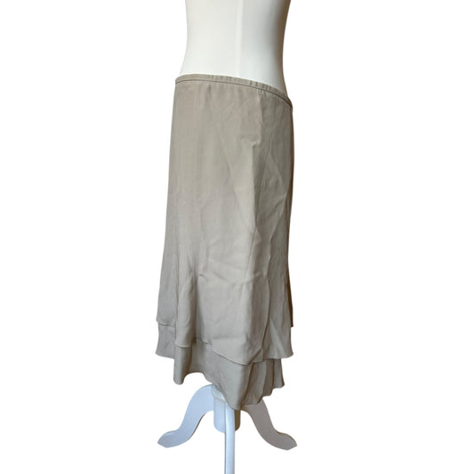 Vintage Armani silk blend midi skirt / IT44 / L