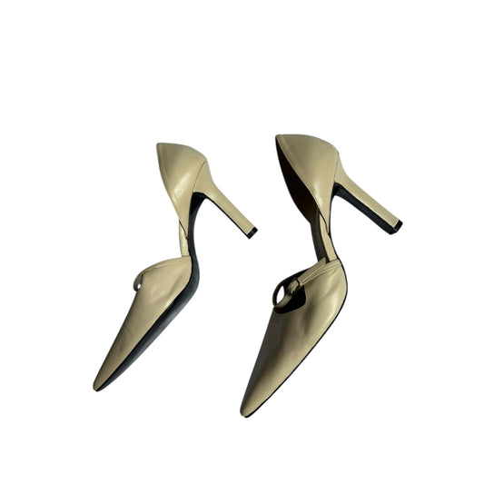 Vintage Yves Saint Laurent butter strap heels / 36.5