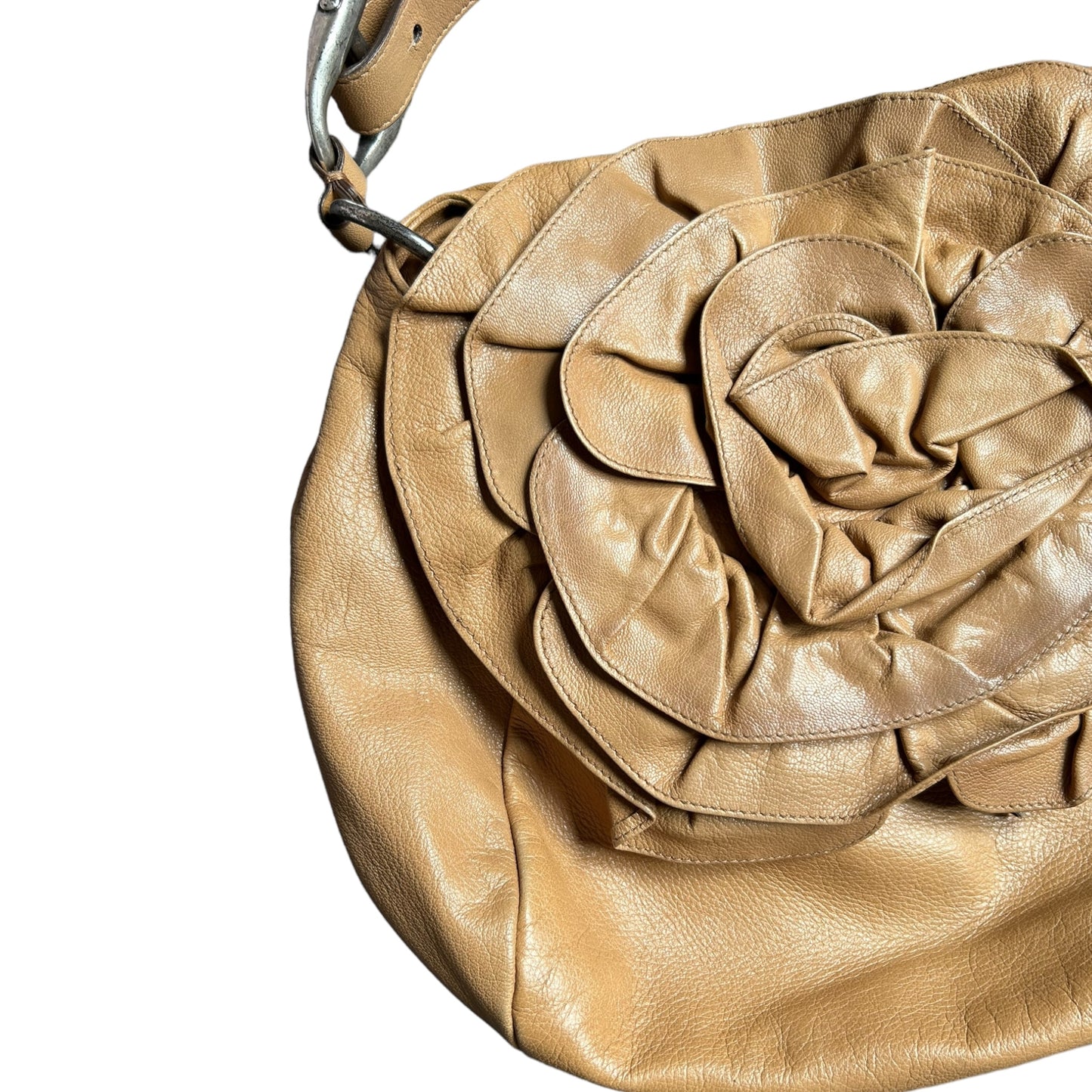 Vintage Yves Saint Laurent by Tom Ford rosebud beige bag