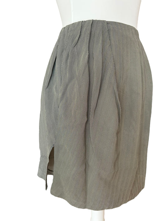 Vintage Armani black&white mini skirt / S
