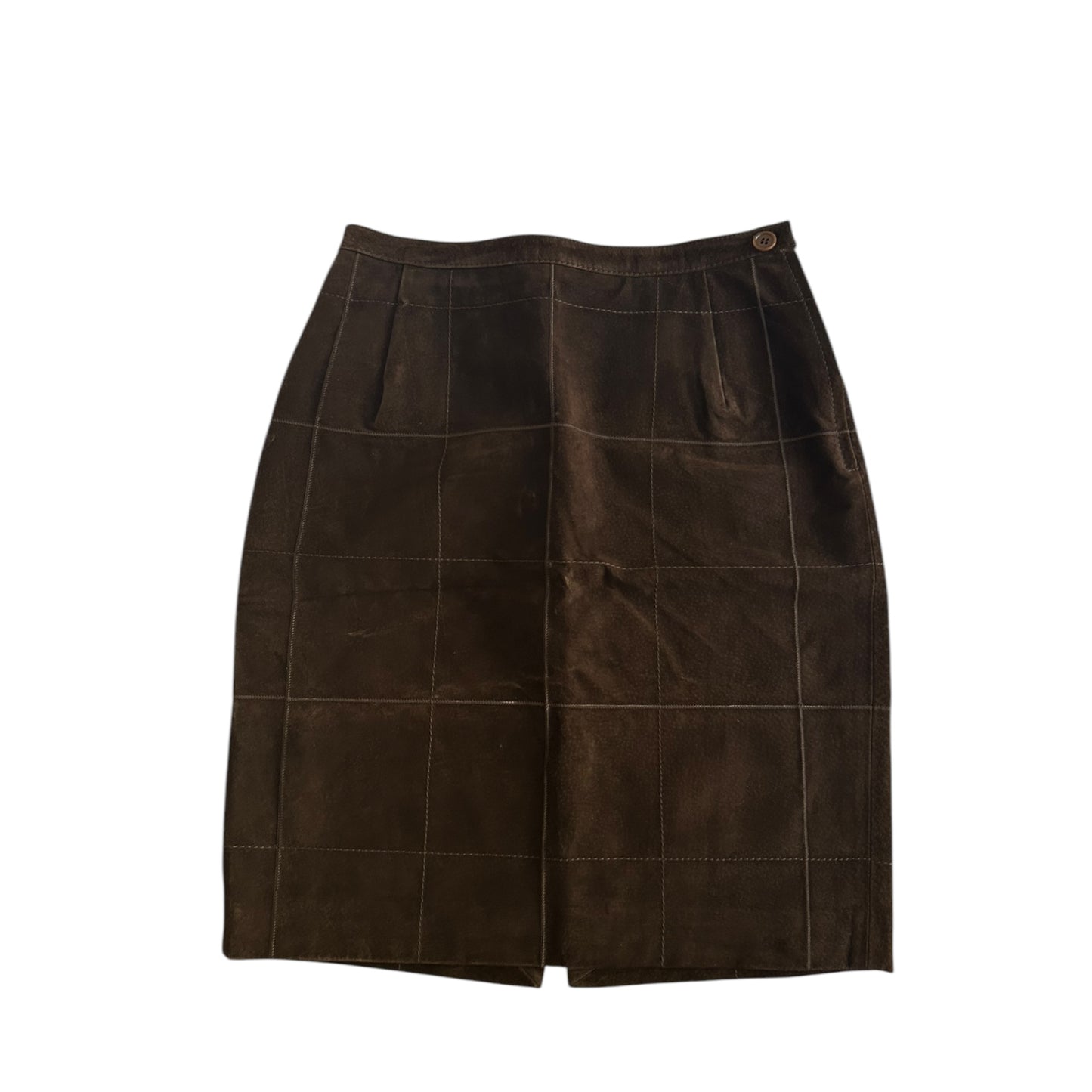 Vintage brown suede mini skirt / IT42 / S