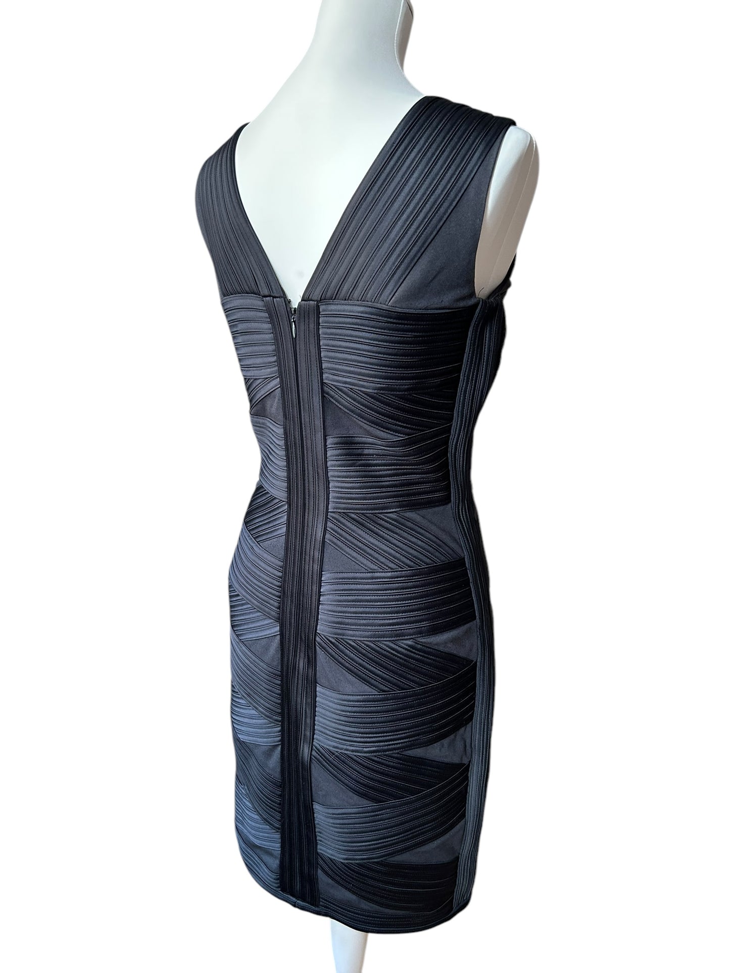 Vintage Halston black mini dress/ Xs