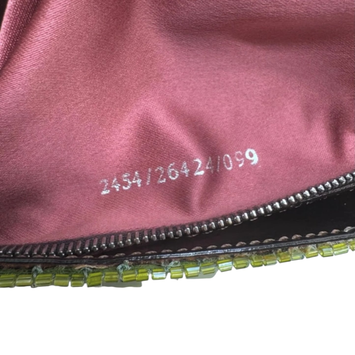 Fendi Baguette Green Sequined Bag – Vintage FF Logo Shoulder Bag