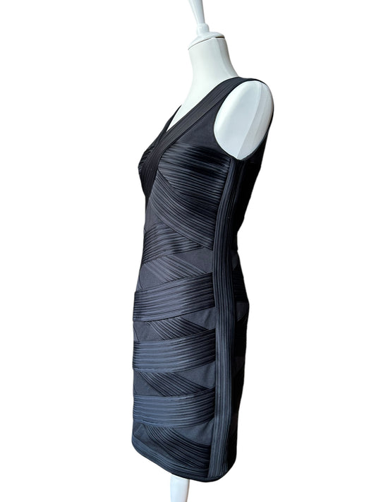 Vintage Halston black mini dress/ Xs