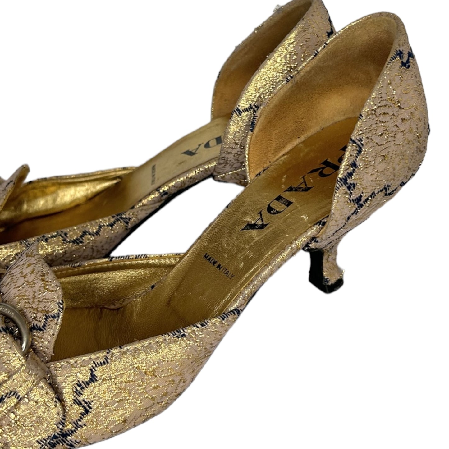 Vintage Prada SS runway 2002 abstract kitten heels/37