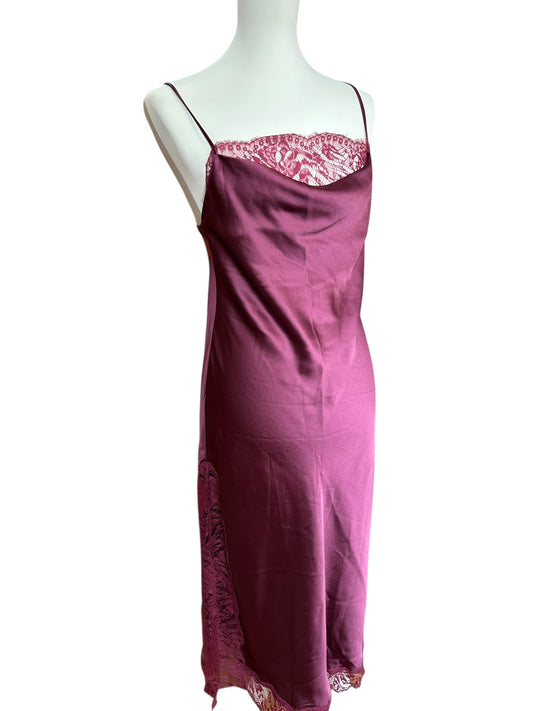 Vintage VS royal purple lace satin slip dress /S