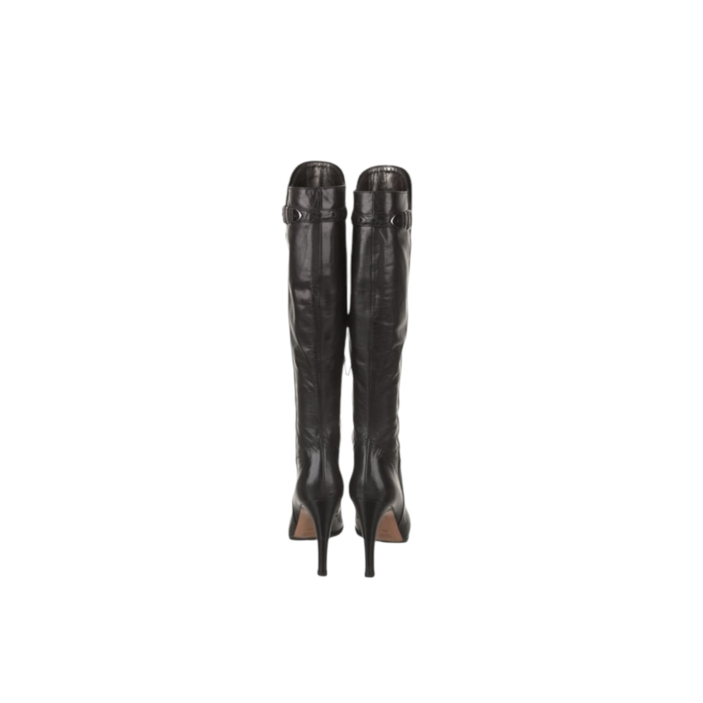 Vintage Gucci alligator black leather knee high boots FW 2005 / 37.5