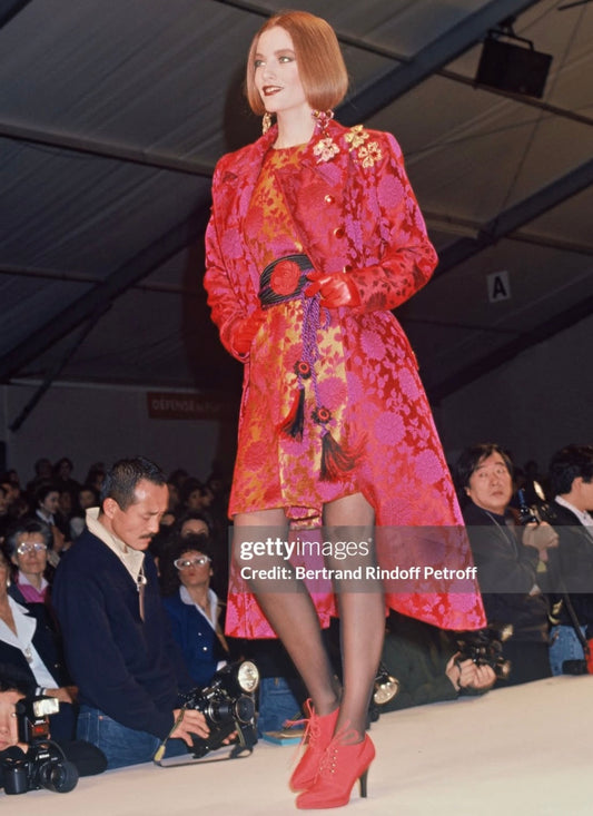 Documented Vintage Runway Yves Saint Laurent Rive Gauche
AW 1992/1993 Runway brocade coat