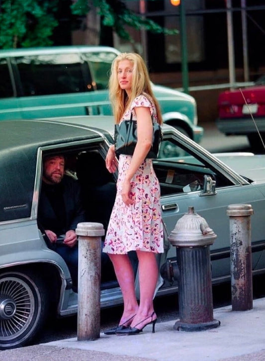 Vintage Prada black leather heels as seen on CBK / 37.5