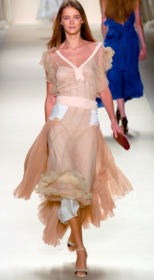 Vintage CHLOÉ Runway FW 2005 by Phoebe Philo Ethereal Silk Dress