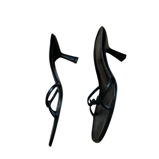 Vintage Gucci by Tom Ford black leather mule heels/ 41