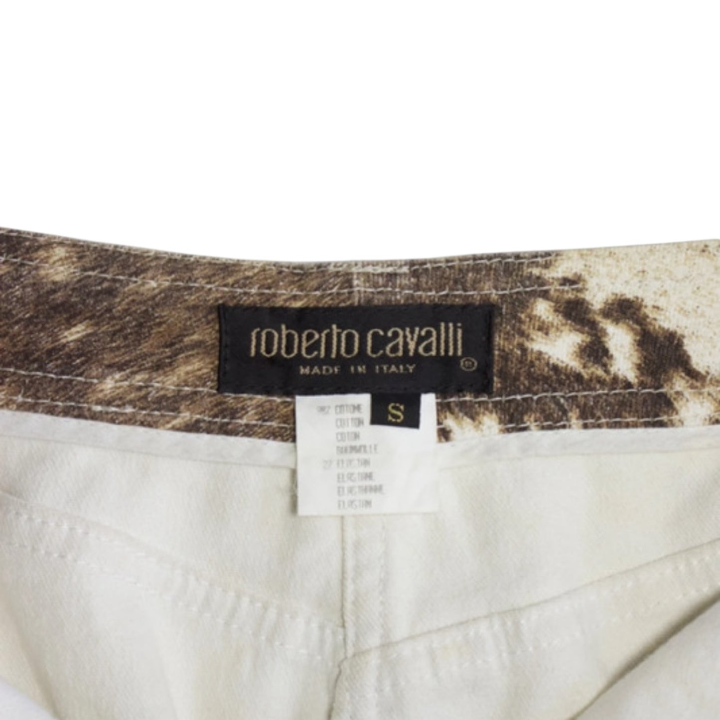 Vintage rare 1999 Roberto Cavalli Horse Print mini skirt