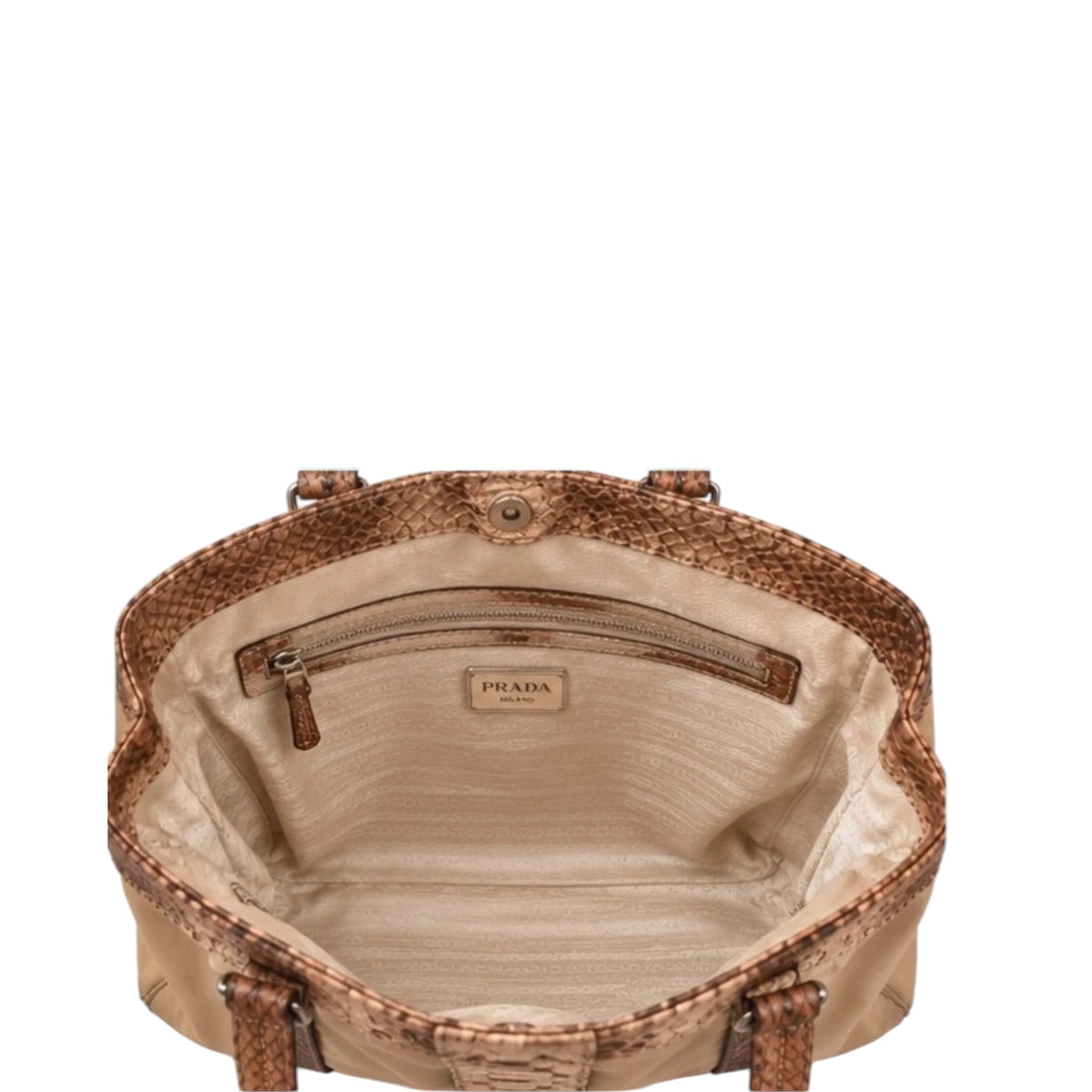 PRADA Luxury Designer Shoulder Handbag python