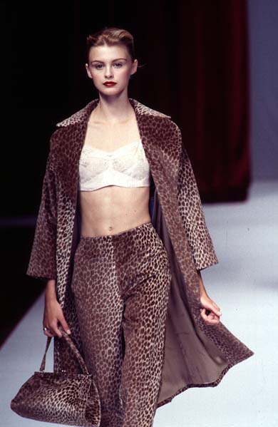 Vintage Dolce&Gabbana runway FW96 satin pants leo print